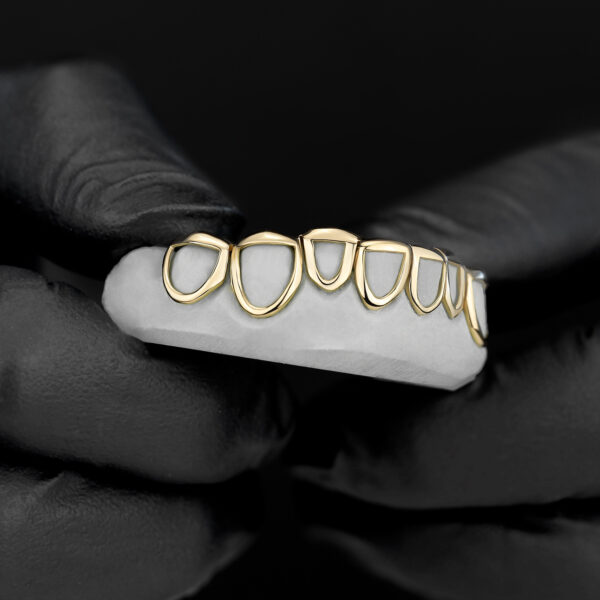 Rose Gold Classic Polished Open Face Grillz