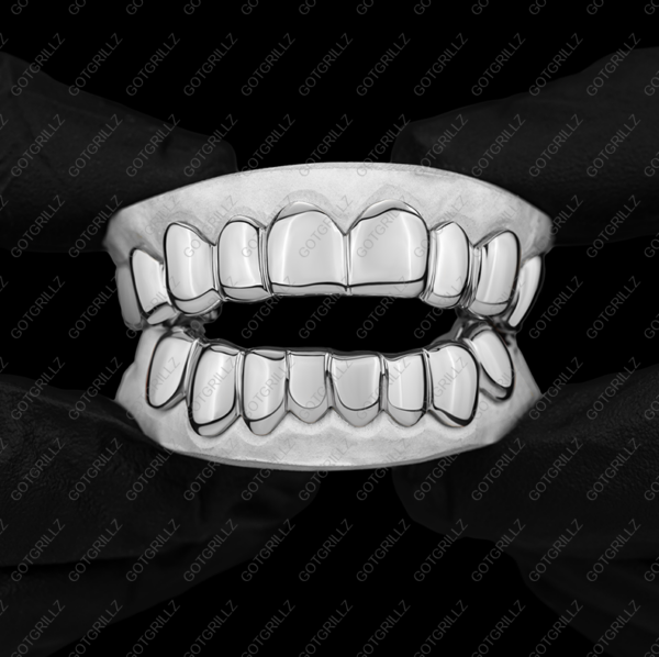 White Gold Classic Solid Gold Grillz Buy teeth grillz online