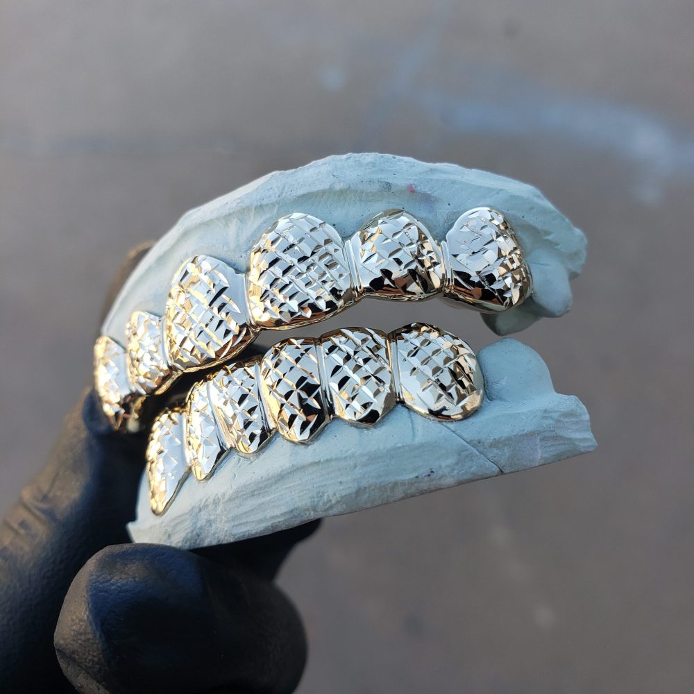 Yellow Gold Heavy Diamond Cut Grillz GotGrillz Online