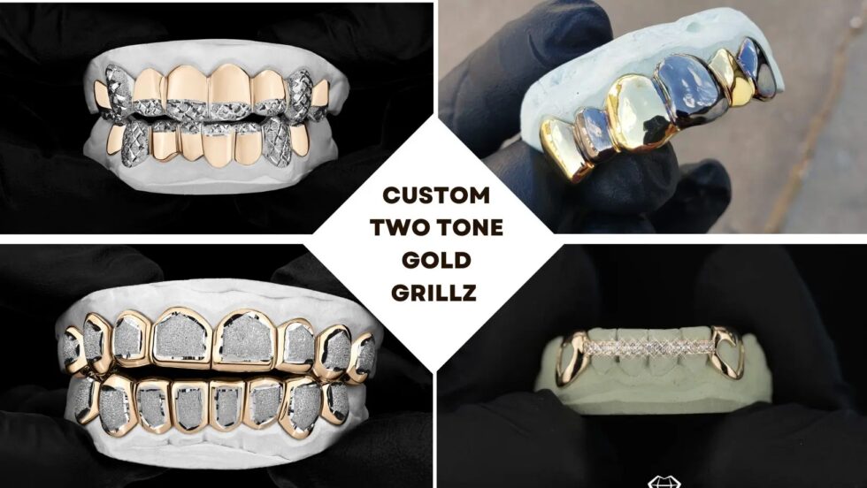 Custom Two Tone Gold Grillz and Diamond Grillz Get Yours Now!
